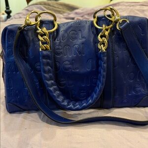 Henri Bendel Royal Blue Embossed Shoulder Bag and or sachel